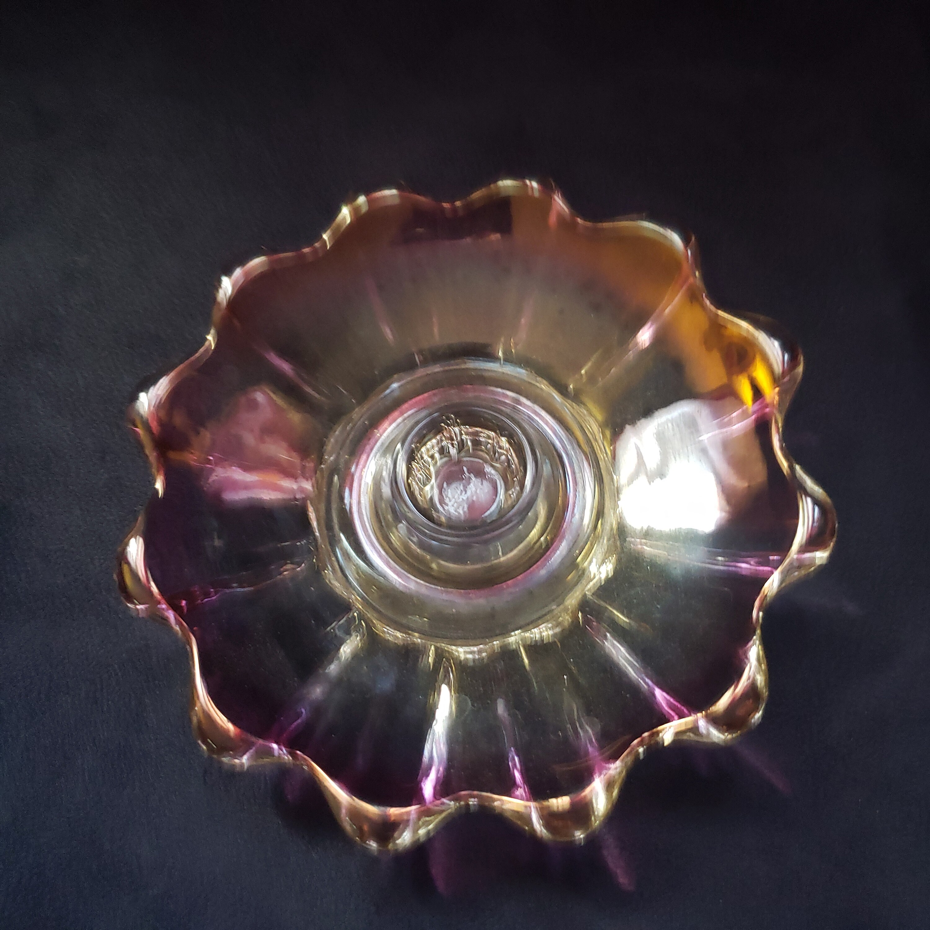 Carnival Glass Candle Holder - Etsy