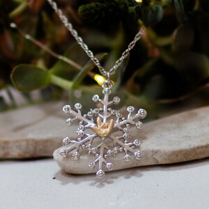 ASL I Love You Snowflake Necklace