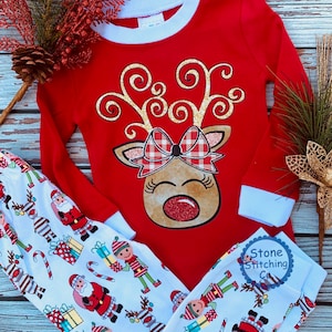 Girls Christmas Pajamas Size 12 Etsy