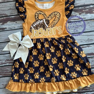 jaguars jersey dress Girls Toddler Teal Jacksonville Jaguars Stadium Lights Fashion Jersey Dress