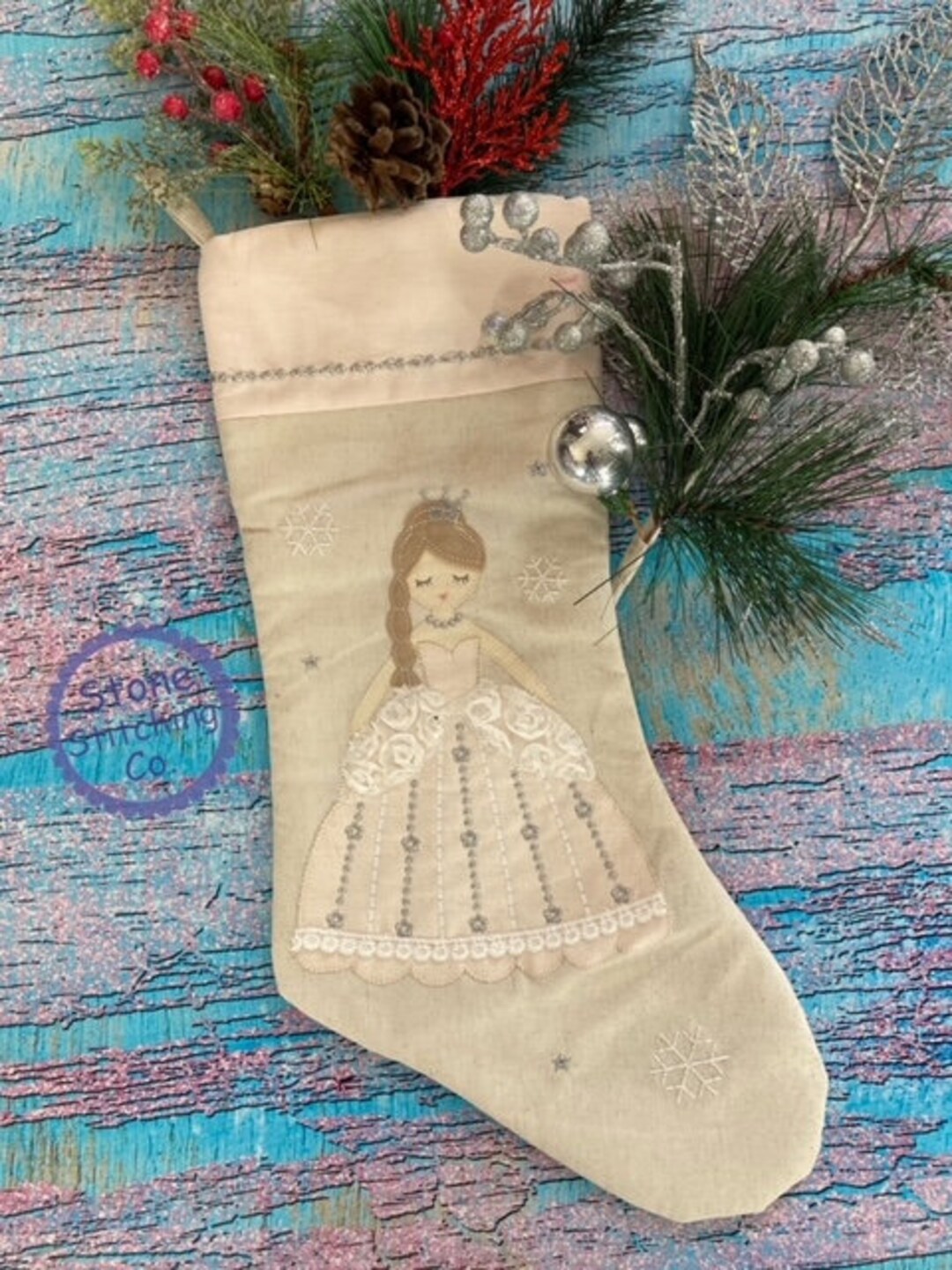 Princess Christmas Stocking Little Girl Christmas Stocking Etsy