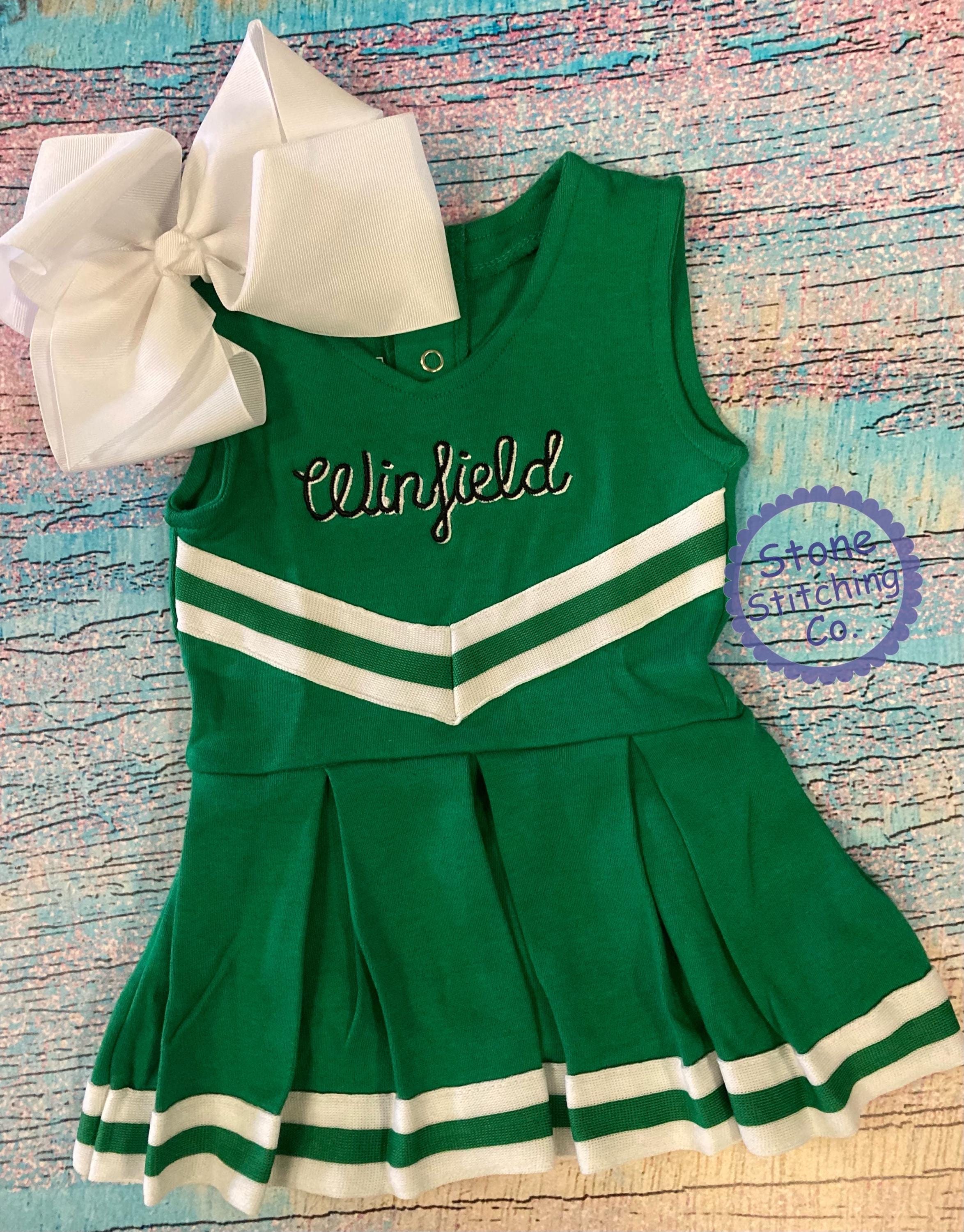 green cheerleader dress Sexy Women's Cheerleader Uniform Green