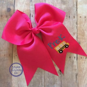 Pre-K hair bow, Pre-K Bow, back to school bow, ABC bow, monogrammed bow, personalized bow, first day of pre-k