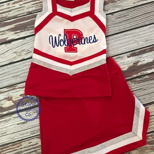 Blue & White Cheer Uniform Customized Cheerleading Uniform Etsy