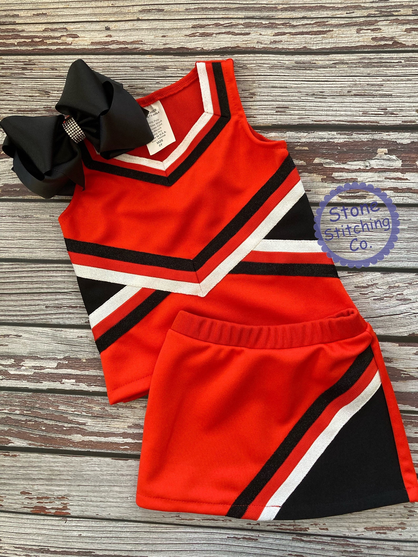 Orange & Black Cheer Uniform Customized Cheerleading Uniform Etsy