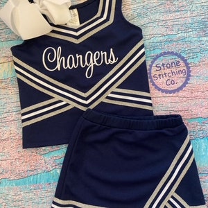 navy cheer uniform, customized cheerleading uniform, girls cheer uniform, navy cheer uniform, toddler cheer uniform, navy cheer costume