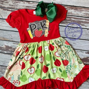 Pre-K outfit, Pre-k dress, first day of pre-k, kindergarten dress, kindergarten outfit, first day of kindergarten, prek dress, prek outfit