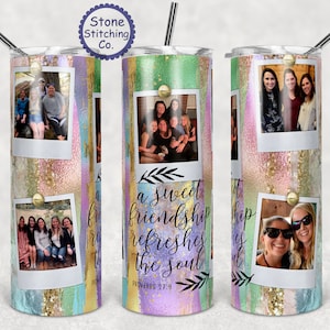 best friend photo cup, friendship photo tumbler, friendship photo gift, friendship picture mug, friends Christmas gift, best friends cup