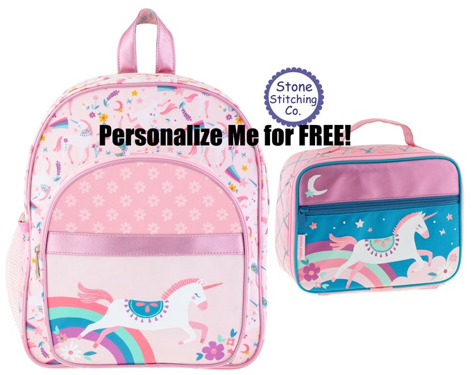 Unicorn Backpack Unicorn Lunchbox Unicorn Prek Prek Etsy