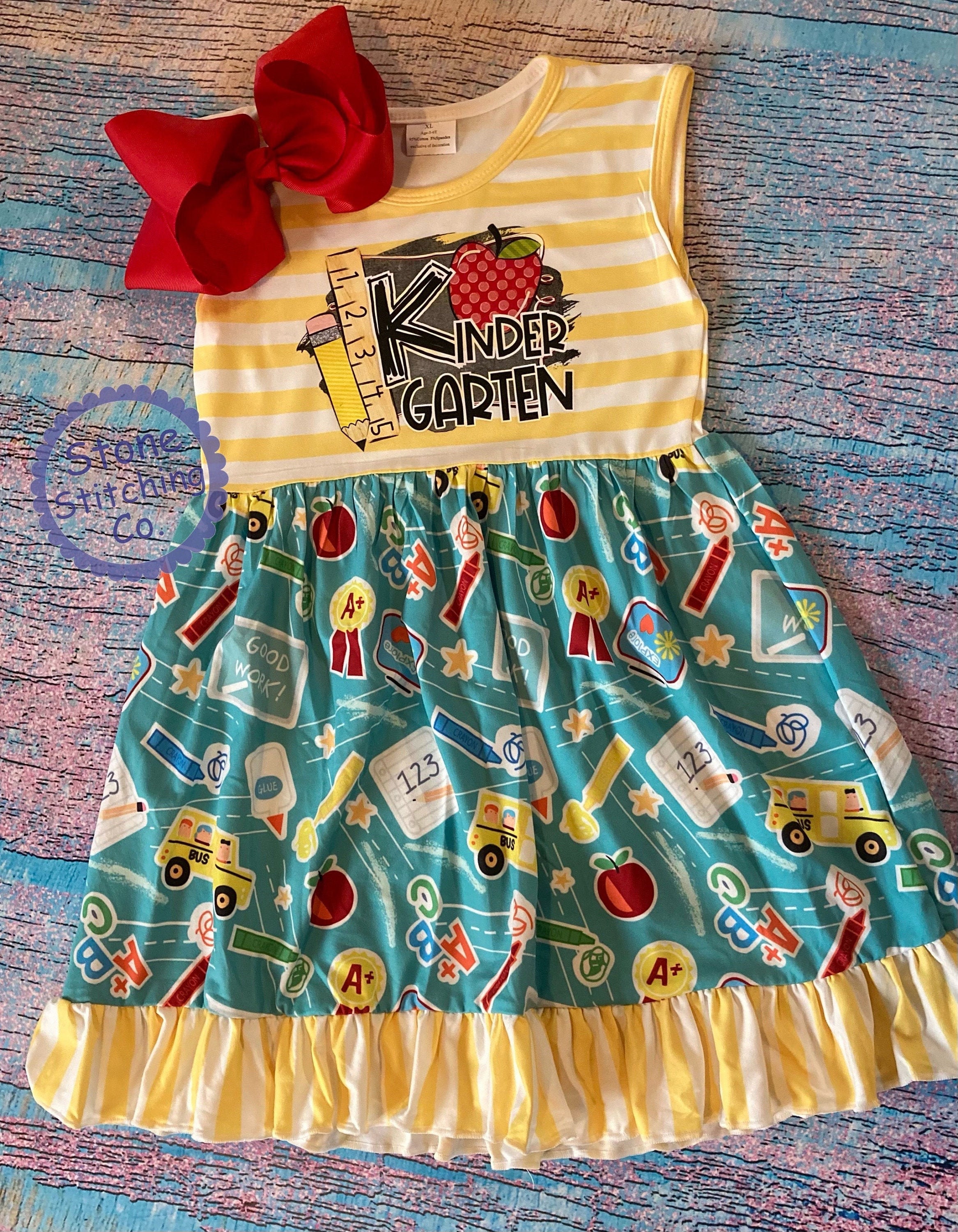 Kindergarten Dress, Kindergarten Outfit, First Day of Kindergarten