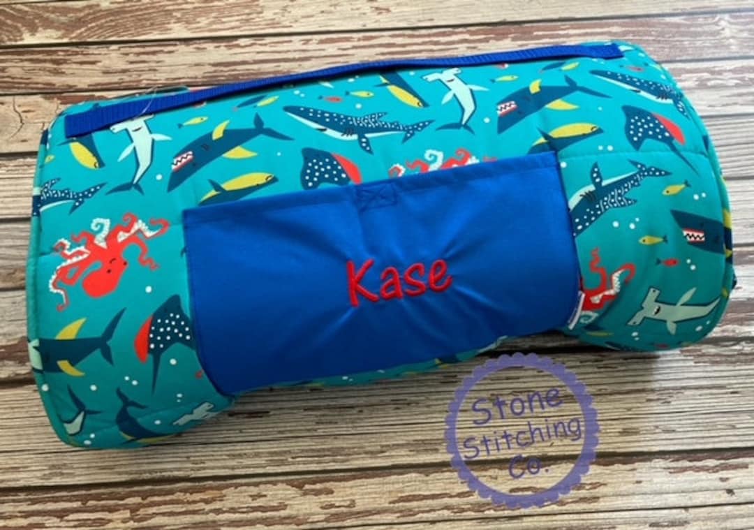 Shark Nap Mat, Little Boy Nap Mat, Preschool Nap Mat, Prek Nap Mat, Monogrammed Nap Mat
