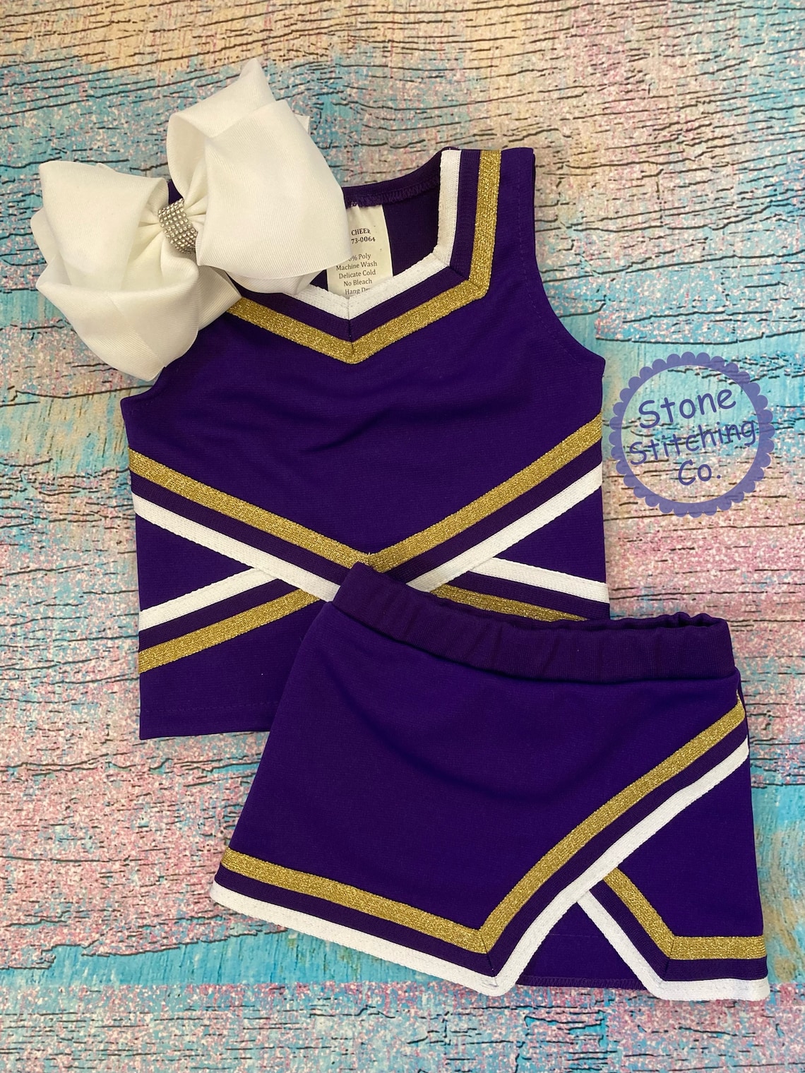 Purple & Gold Cheer Uniform Customized Cheerleading Uniform - Etsy