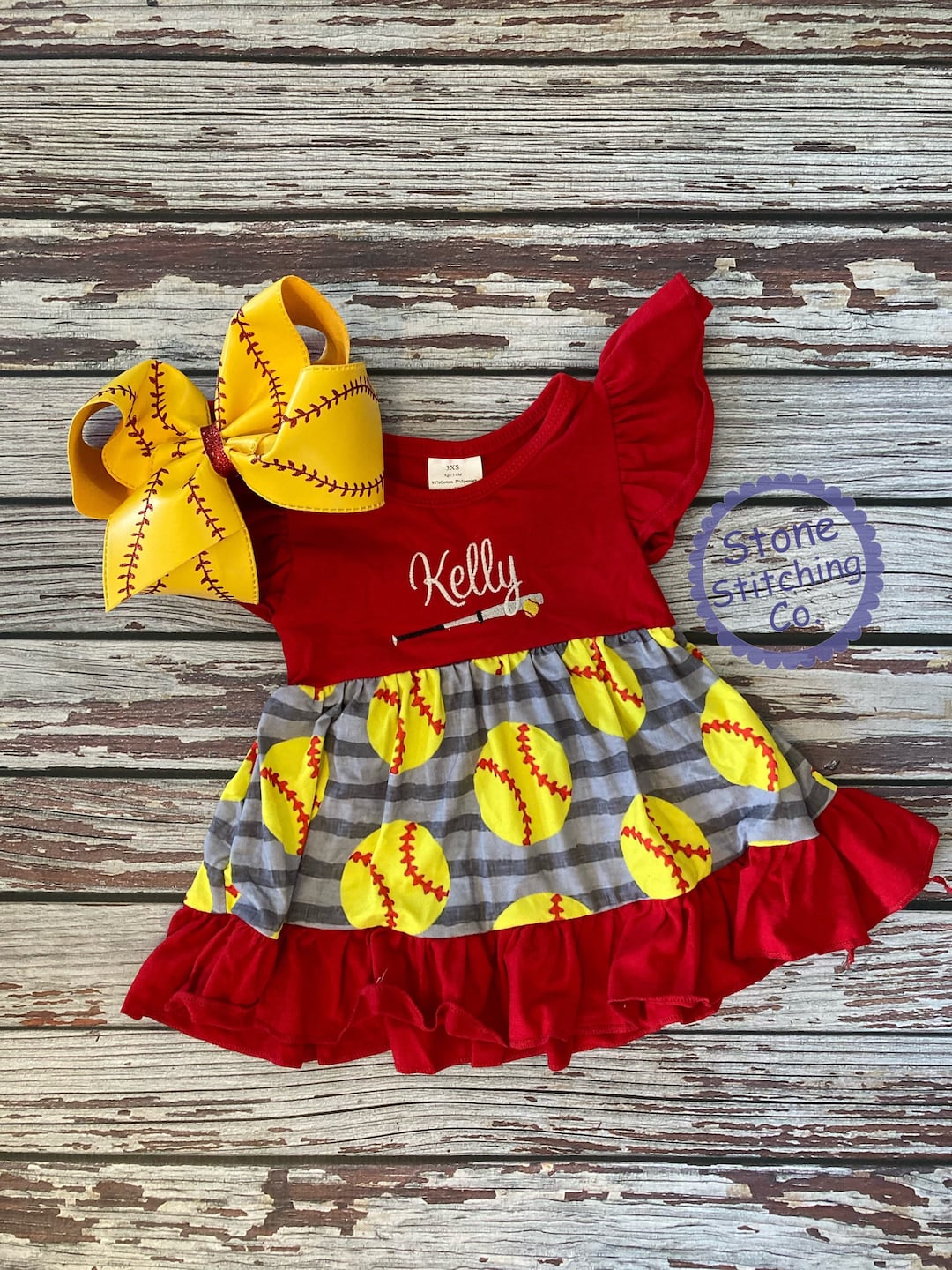 Personalized Softball Dress, Softball Sister, Cute Softball Outfit