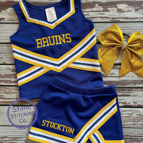 Girls Royal Blue Cheer Uniform Etsy