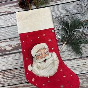 santa stocking, monogrammed stocking set, matching stocking set, little boy stocking, baby stocking, first christmas