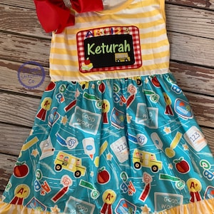 Pre-K outfit, Pre-k dress, first day of pre-k, kindergarten dress, kindergarten outfit, first day of kindergarten