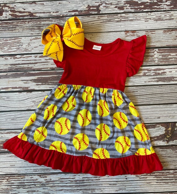 Personalized Softball Dress Softball Sister Cute Softball Etsy