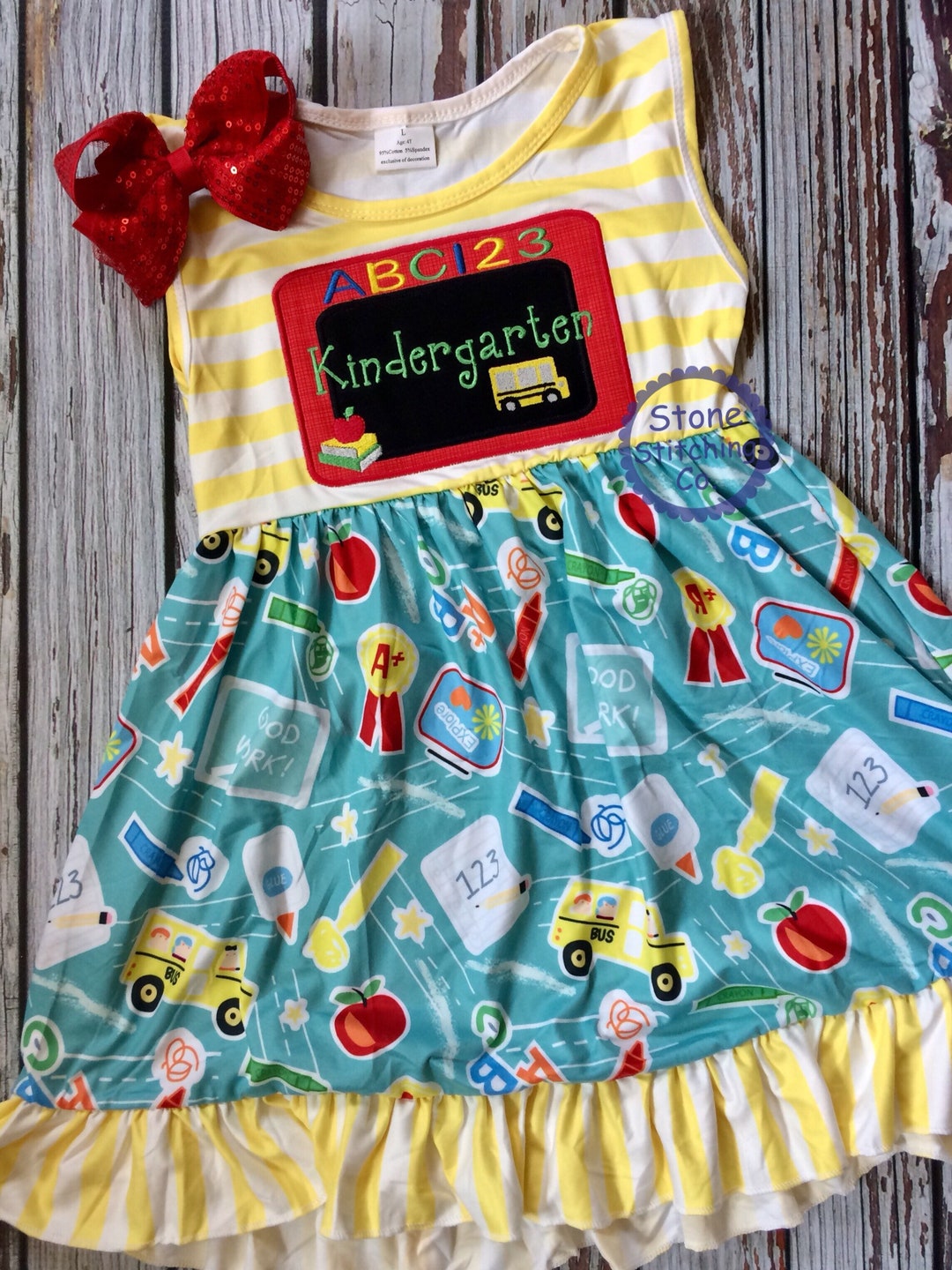 Kindergarten Dress, Kindergarten Outfit, First Day of Kindergarten