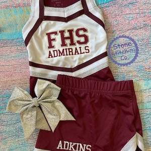 Maroon cheer uniform, customized cheerleading uniform, girls cheer uniform, panthers cheer uniform, panthers cheerleader