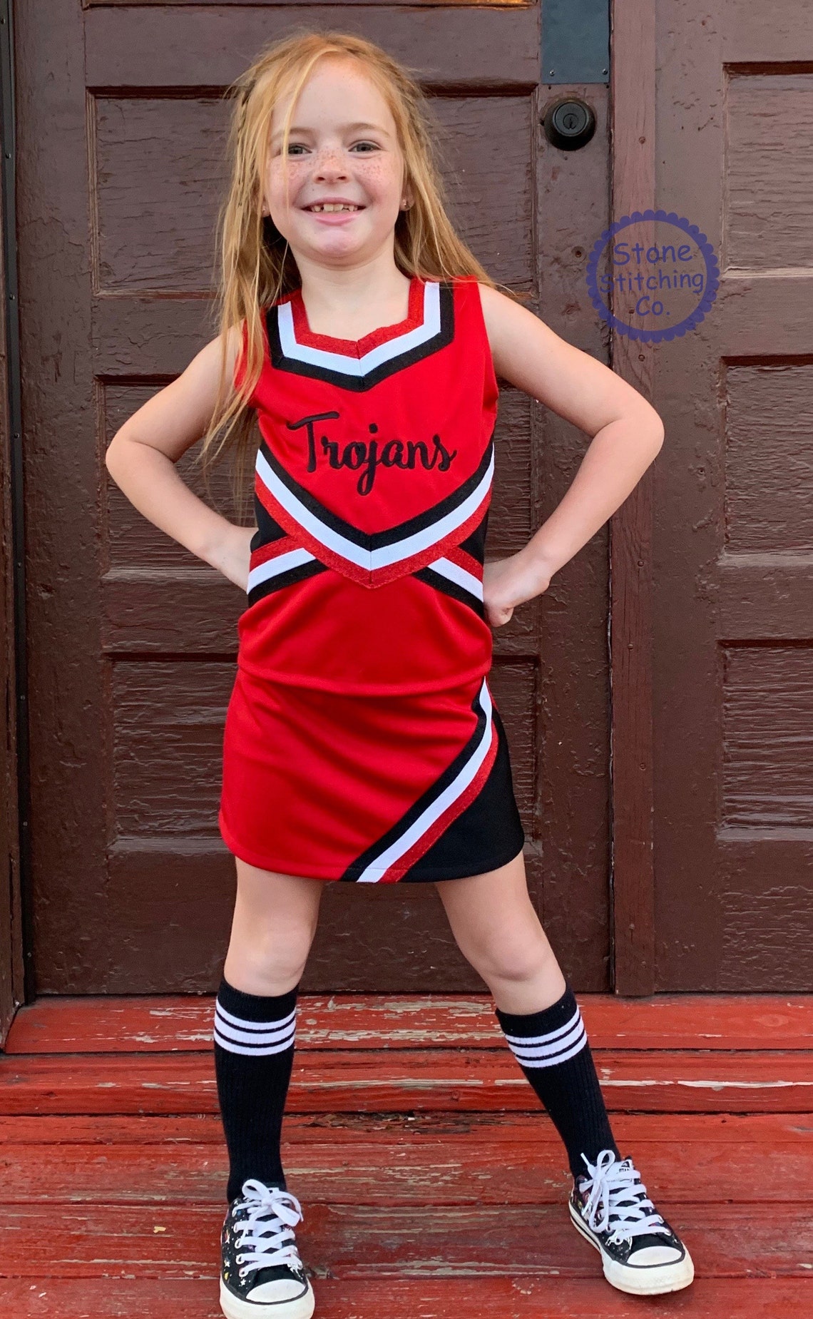Orange & Black Cheer Uniform Customized Cheerleading Uniform Etsy