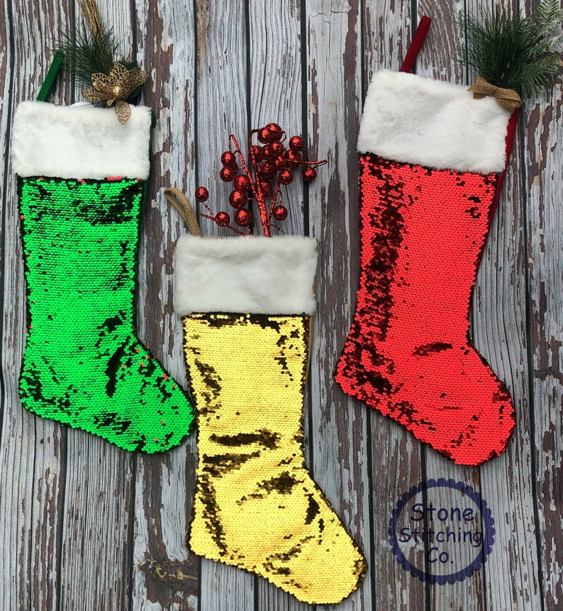 Calze Di Natale Personalizzate Con Monogramma - Ideali Per Camino E Decorazioni Festive - Taglia Grande - Foto 5