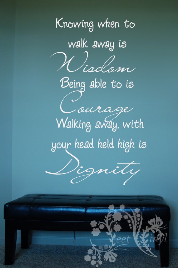 knowing when to walk