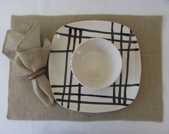 Burlap Placemats - 2 layers of burlap - Select a Color for Edges