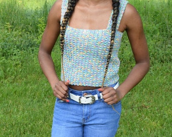 Crochet X Stitch Mesh Tank Top Pattern   206