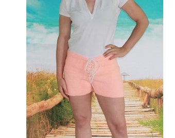 Crochet Front Lace Shorts Pattern  1203