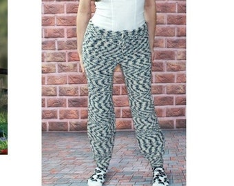 Crocheted Baggy Sweat Pants Pattern   1214