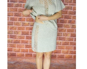 Crochet Vertical Lace Skirt Pattern  #713