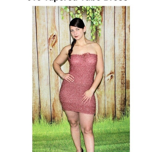 Crochet Tapered Tube Dress Pattern   618