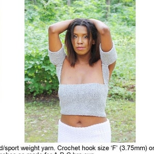 Sleeved Tube Top Crochet Pattern   108