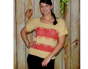 Crocheted Spike Stitch Pullover Pattern   430