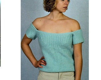 Crocheted Cable Accent Pullover Pattern   416