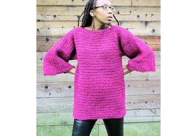 Crochet Bulky Quick Sweater Pattern    537