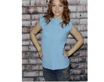 Crochet Simple Cap Sleeve Pullover Pattern   431