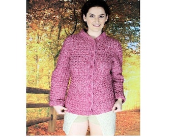 Crochet Puff Shell Cardigan Sweater Pattern   534