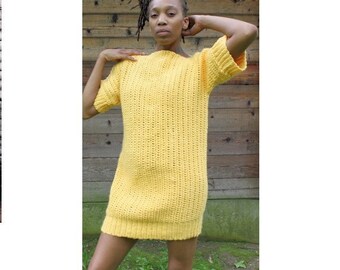 Häkel-Vertikal-Pulloverkleid-Muster 607