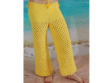 Crochet Mesh Lounge Pants Pattern     #837