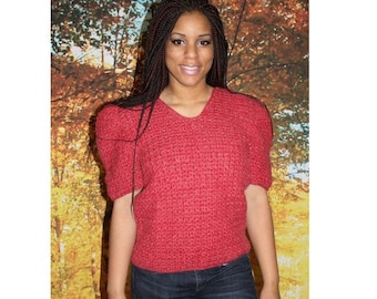 Cap Sleeve Pullover Crochet Pattern   412