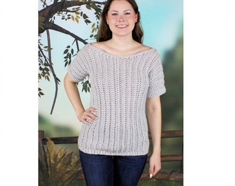 Ridge Stitch Pullover Crochet Pattern  434