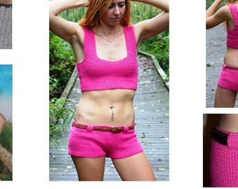 Crochet Crop Top & Shorts Patterns   1311   (306+1210)