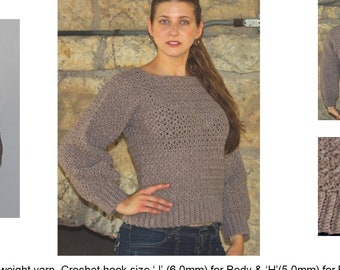 Crochet Jointed Stitch Sweater Pattern       #503