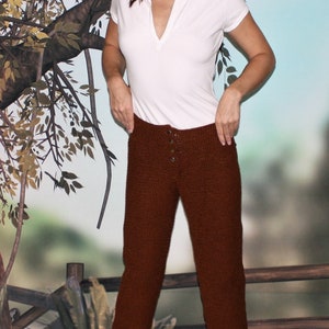 Crochet Tapered Snap Pants Pattern 1216 image 2