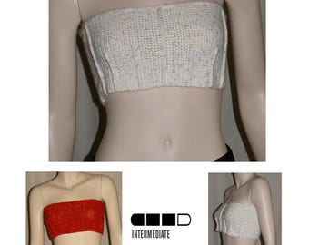 Patrón de top de tubo con detalles de crochet 109