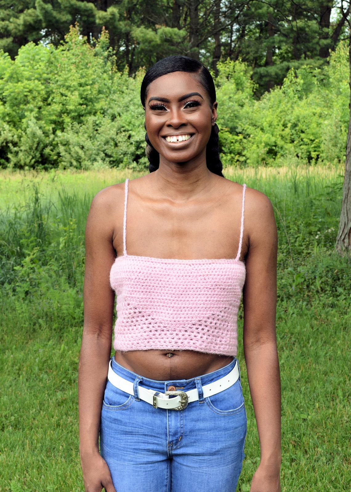 Triangle Halter Top Pattern Triangle Mesh Halter Top Crochet Pattern 114 - Etsy