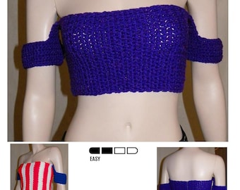 Patrón de top de tubo sencillo a crochet 104/709