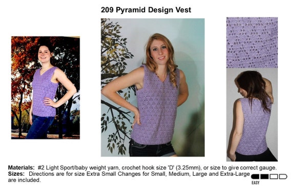 Pyramid Pattern Crochet Tank Top Pattern   209 - image 2
