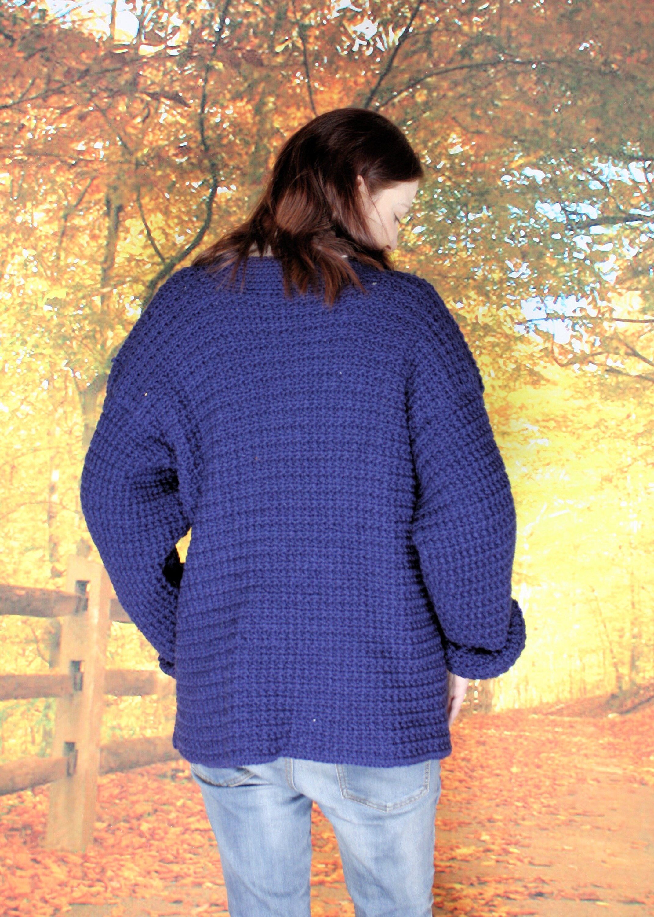 Crochet HDC Bulky Cardigan Pattern # 523 Etsy